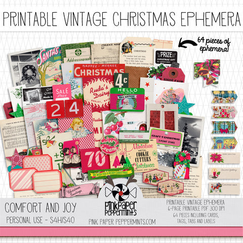 His Unspeakable Gift - Printable Vintage Christmas Journaling