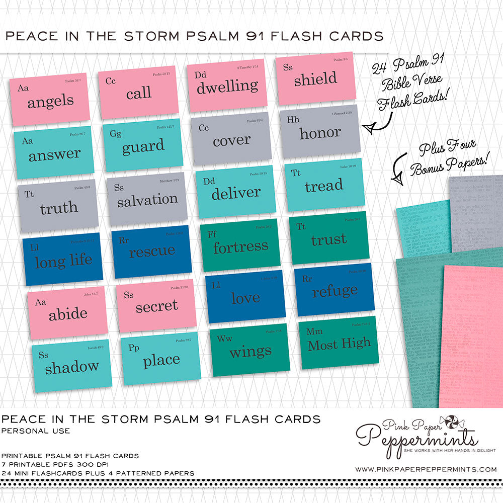 Peace in the Storm - Printable Bible Journaling and Planner Stickers – Pink  Paper Peppermints