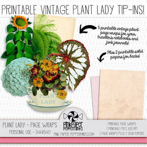 Plant Lady - Printable Vintage Botanicals Ephemera for Junk