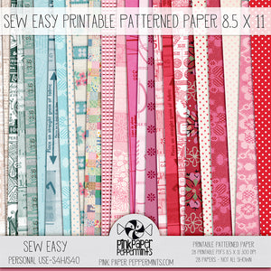 Sew Easy - Vintage Sewing Themed Mini Junk Journal Kit - For Junk