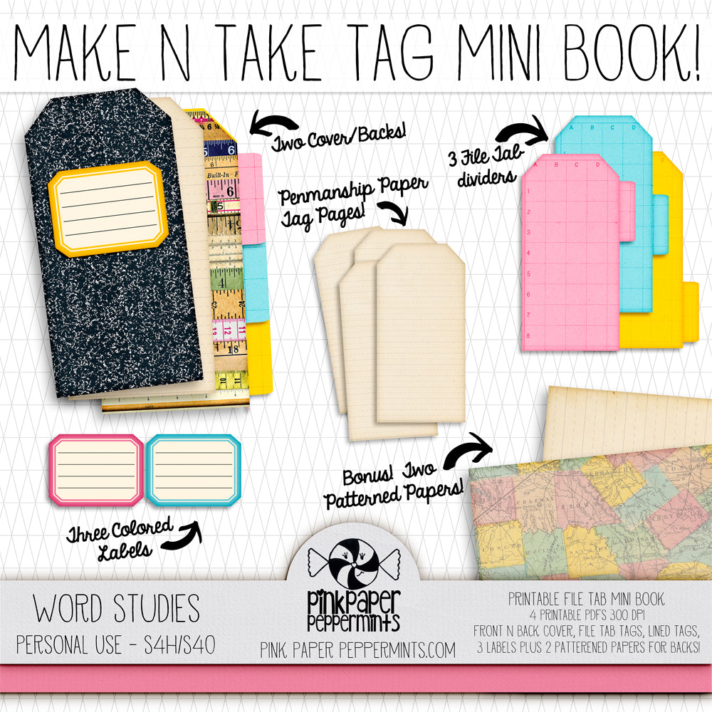Word Studies -Printable Vintage Tags and Labels - Faith Journal Kit - –  Pink Paper Peppermints